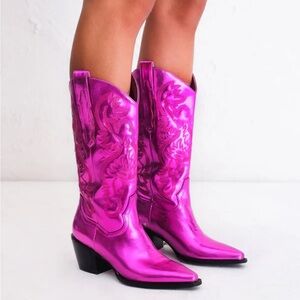 Billini Danilo Western Boot-Fuchsia Metallic